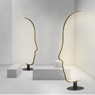 Ray Lampe sur pied Led visage de humain postmoderne pour la chambre