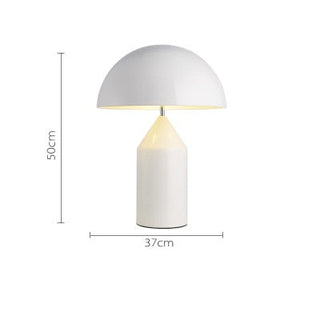 Mira Lampe de Table Champignon Minimaliste, Métal, Noir/Blanc/Or, Chambre