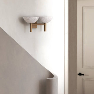 Weft Lampe Murale En Albâtre Et Métal Minimaliste Moderne