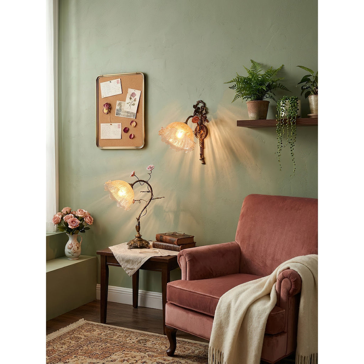 Primavera Lampe de Table Fleurs