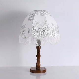 Orlyn Lampe de Table en Bois Et Tissu Élégante