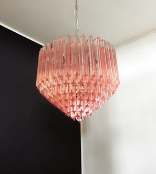 Aurora Lustre Rose Verre Prismes Géométrique
