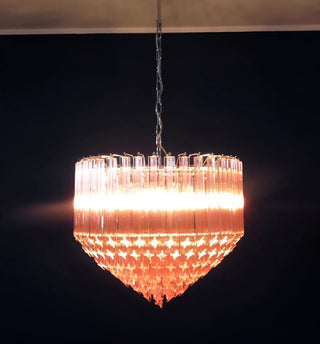 Aurora Lustre Rose Verre Prismes Géométrique