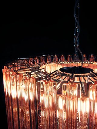 Aurora Lustre Rose Verre Prismes Géométrique