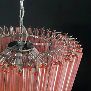 Aurora Lustre Rose Verre Prismes Géométrique