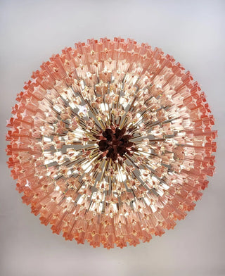 Aurora Lustre Rose Verre Prismes Géométrique