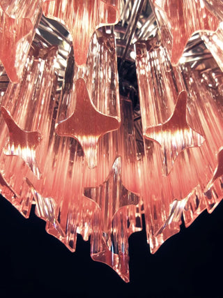 Aurora Lustre Rose Verre Prismes Géométrique