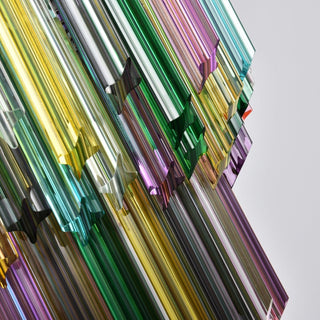 Aurora Lustre Murano Verre Coloré Prisme