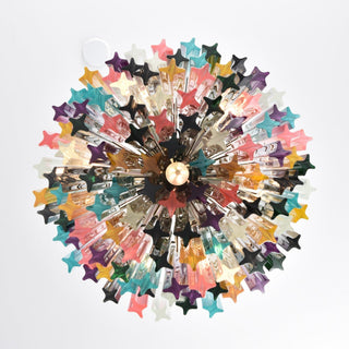 Aurora Lustre Murano Verre Coloré Prisme