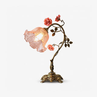 Campanella Vintage Rose Table Lamp-Neutral Decor