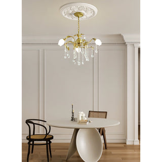 Vasorus Lustre Industriel Vintage Laiton Cristal