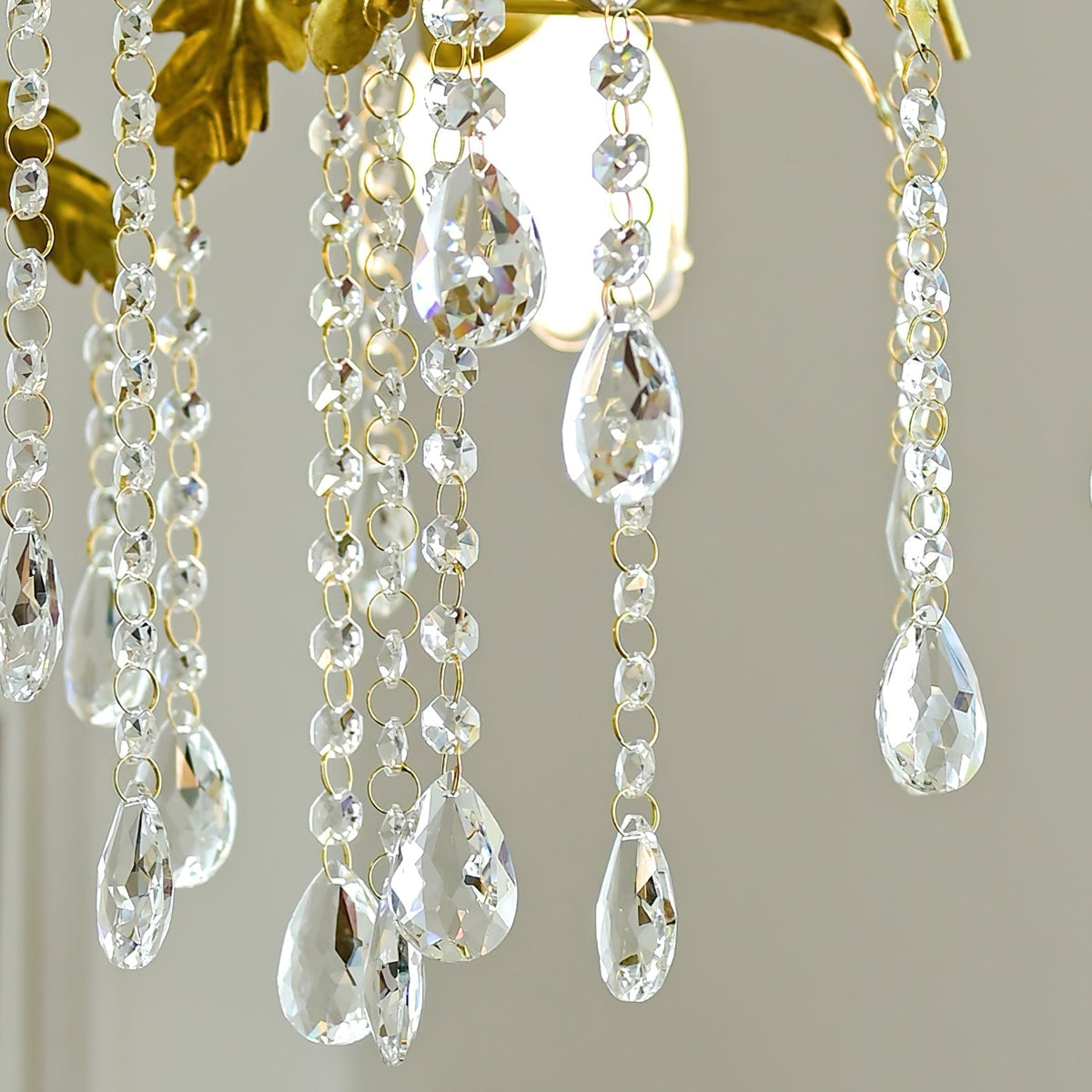 Vasorus Lustre Industriel Vintage Laiton Cristal