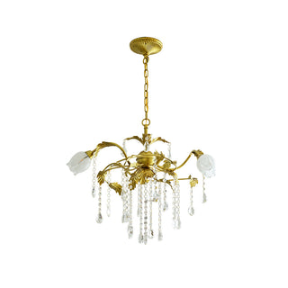 Vasorus Lustre Industriel Vintage Laiton Cristal