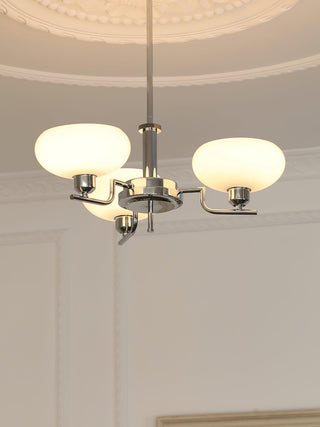 Lustra Suspension en Verre Globe Cadre en Laiton-Luire