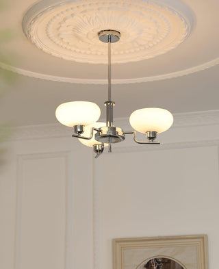 Lustra Suspension en Verre Globe Cadre en Laiton-Luire