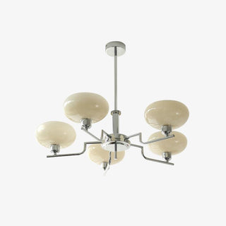 Lustra Suspension en Verre Globe Cadre en Laiton-Luire