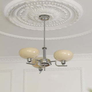 Lustra Suspension en Verre Globe Cadre en Laiton-Luire