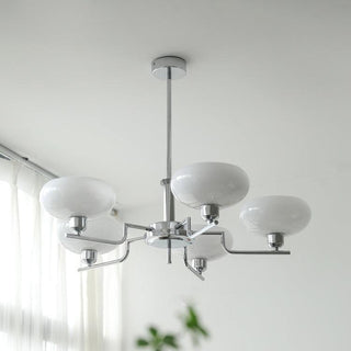 Lustra Suspension en Verre Globe Cadre en Laiton-Luire