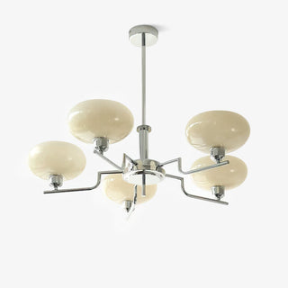 Lustra Suspension en Verre Globe Cadre en Laiton-Luire