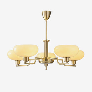 Lustra Suspension en Verre Globe Cadre en Laiton-Luire