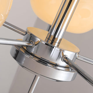 Lustra Suspension en Verre Globe Cadre en Laiton-Luire