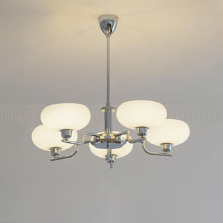 Lustra Suspension en Verre Globe Cadre en Laiton-Luire