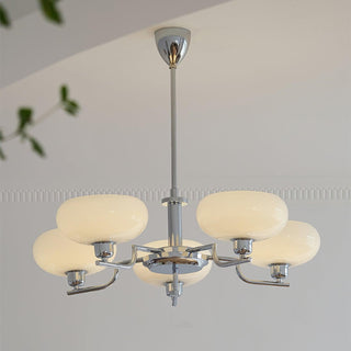 Lustra Suspension en Verre Globe Cadre en Laiton-Luire