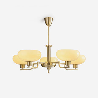 Lustra Suspension en Verre Globe Cadre en Laiton-Luire