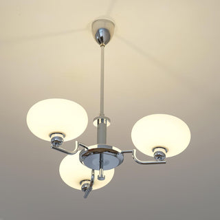 Lustra Suspension en Verre Globe Cadre en Laiton-Luire