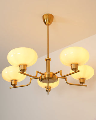 Lustra Suspension en Verre Globe Cadre en Laiton-Luire