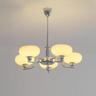 Lustra Suspension en Verre Globe Cadre en Laiton-Luire