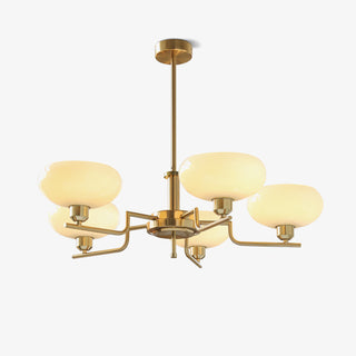 Lustra Suspension en Verre Globe Cadre en Laiton-Luire