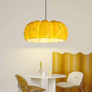 Arisha Citrouille Suspension Jaune Résin Chambre à Coucher Salle à Manger