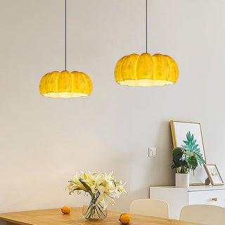 Arisha Citrouille Suspension Jaune Résin Chambre à Coucher Salle à Manger