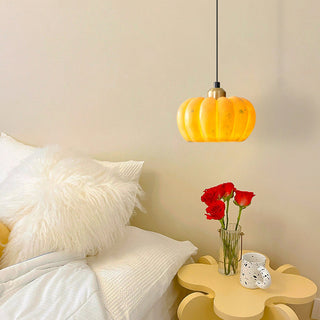 Arisha Citrouille Suspension Jaune Résin Chambre à Coucher Salle à Manger