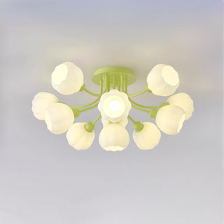 Zenorarae Plafonnier en Verre Matcha Élégant