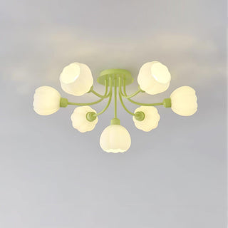 Zenorarae Plafonnier en Verre Matcha Élégant