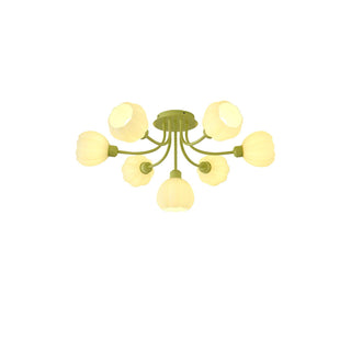 Zenorarae Plafonnier en Verre Matcha Élégant