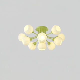 Zenorarae Plafonnier en Verre Matcha Élégant