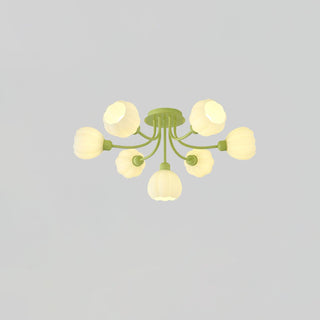 Zenorarae Plafonnier en Verre Matcha Élégant