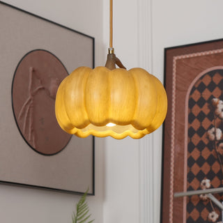 Duzy Pumpkin Lampe Suspendue Résine Vintage Japonaise-Luire