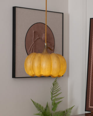 Duzy Pumpkin Lampe Suspendue Résine Vintage Japonaise-Luire
