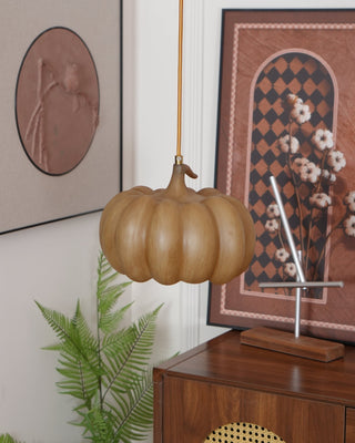 Duzy Pumpkin Lampe Suspendue Résine Vintage Japonaise-Luire
