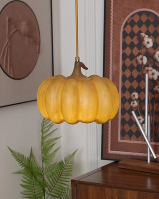 Duzy Pumpkin Lampe Suspendue Résine Vintage Japonaise-Luire