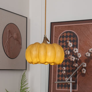 Duzy Pumpkin Lampe Suspendue Résine Vintage Japonaise-Luire
