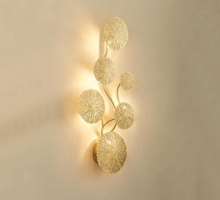 Lustra Applique Murale Feuille De Lotus En Laiton-Luire