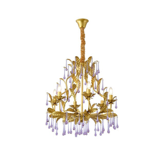 Ilvenel Lustre de Luxe en Verre Violet