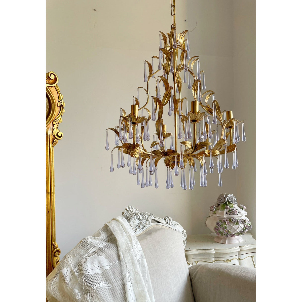 Ilvenel Lustre de Luxe en Verre Violet