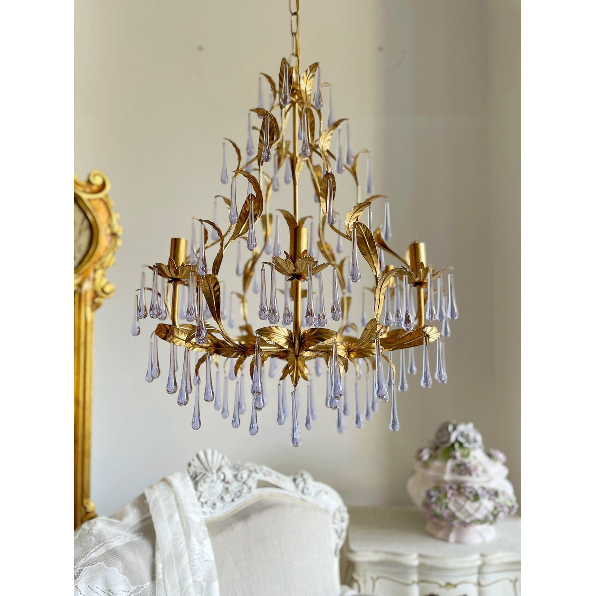 Ilvenel Lustre de Luxe en Verre Violet