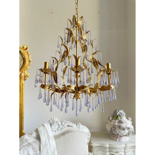 Ilvenel Lustre de Luxe en Verre Violet